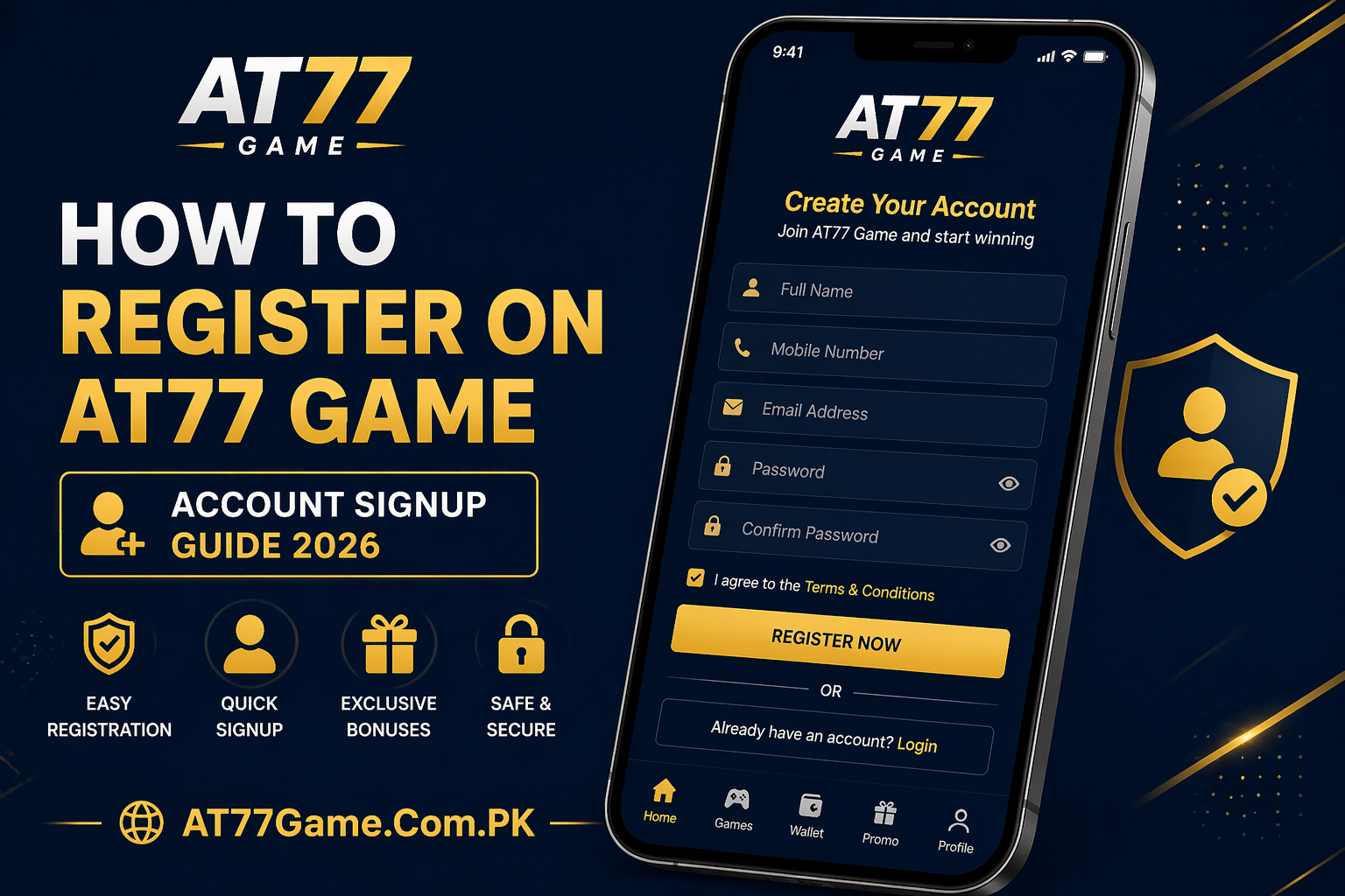 How to Register on AT77 Game - Account Signup Guide 2026